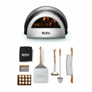 DeliVita Pizza Oven Very Black DeliVita Portable Wood Fired Oven Pizzaiolo Collection Bundle